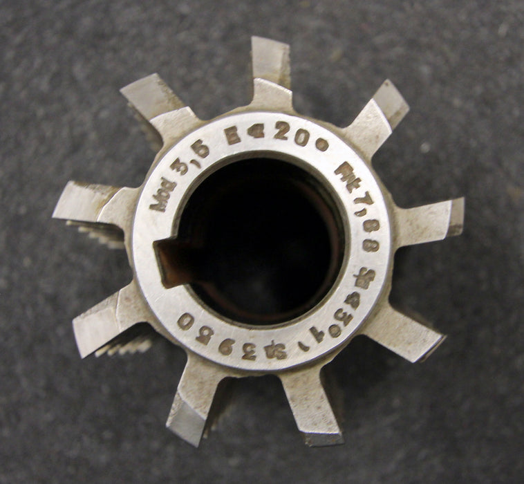 Vollstahlwälzfräser gear hob m= 3,5mm 20° EGW Ø70x75xØ27mm mit LKN 1gg. Rechts