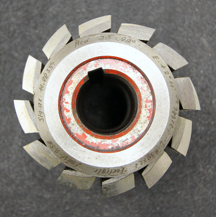 SAAZOR Stollenwälzfräser involute spline hob Fertigfräser m= 3,5mm BP I 20° EGW