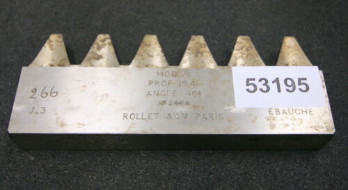 ROLLET PARIS Hobelkamm rack cutter f. MAAG-Wälzhobelmaschinen m= 9 Angle 20° Z= 6