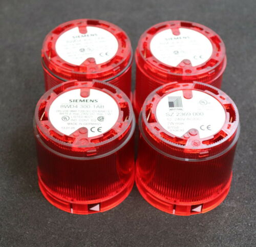 SIEMENS / RITTAL 4 Stk Signalsäule Rot 8WD4300-1AB SZ 2369.000 12-240V 7W BA15d