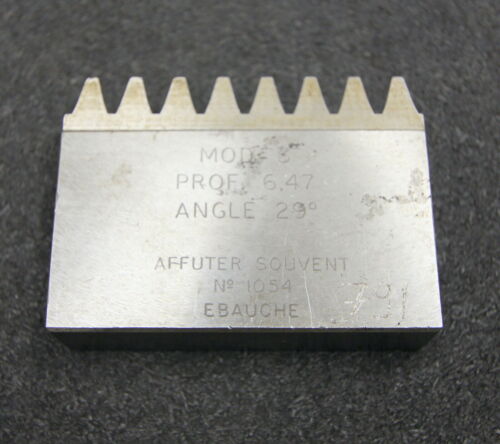 ROLLET PARIS Hobelkamm rack cutter m= 3 Angle 29° Z= 8