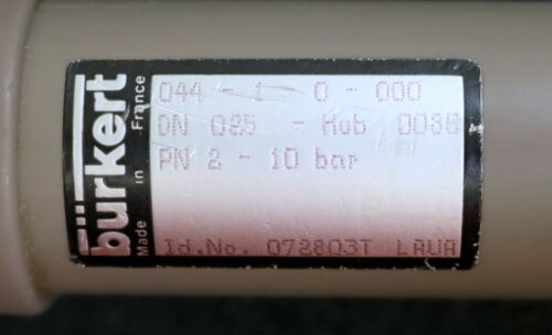 BÜRKERT Hydraulikventil 044-1-0-000 DN25 Hub 80mm PN 2-10bar ID.No. 072803T LAUA