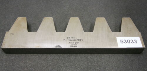 SUNDERLAND Hobelkamm rack cutter m= 19 Angle 29°