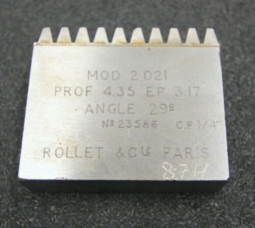 ROLLET PARIS Hobelkamm rack cutter m= 2,021 Angle 29°