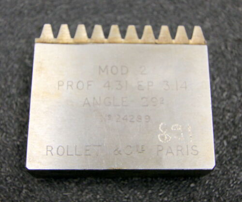 ROLLET PARIS Hobelkamm rack cutter m= 2 Angle 29°