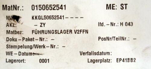 LISEGA massives Rohr-Führungslager Typ V2FFN für DN150 + Spannschelle unbenutzt
