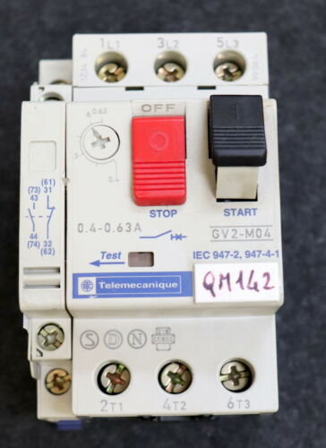 TELEMECANIQUE Motorschutzschalter GV2-M04 0,4-0,63A Ue=690V 50/60Hz Uimp=6kV