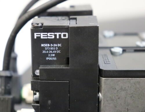 FESTO 2x Doppel-Ventilblock NAVW-1/4-1-ISO mit 2x Magnetventil VDMA 24 345-D-1