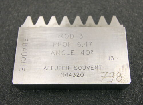 ROLLET PARIS Hobelkamm rack cutter m= 3 Angle 20°