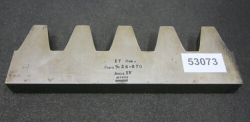 SUNDERLAND Hobelkamm rack cutter m= 17 Angle 29° 260x25mm