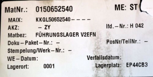 LISEGA massives Rohr-Führungslager Typ V2EFN für DN120 + Spannschelle unbenutzt