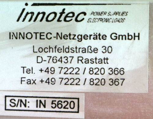 INNOTEC Netzgerät Trafo IN5620 Eingang 400VDC si1= T4A Ausgang 1: U= 235VAC