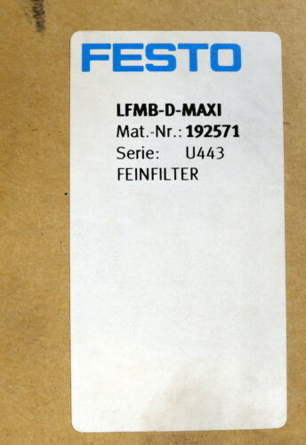 FESTO Feinfilter LFMB-D-MAXI Serie U443 MNR 192571 p1max = 16bar 1µm