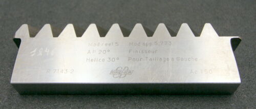 BRENIER Hobelkamm rack cutter m= 5 Angle 20° 180x30mm