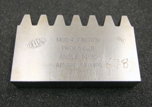 DELTAL Hobelkamm rack cutter m= 4 Angle 14°30 88x20mm