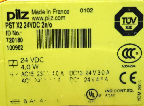 PILZ Sicherheitsrelais Schutztürwächter PST X2 24VDC 2n/o Art.Nr. 720180 24VDC