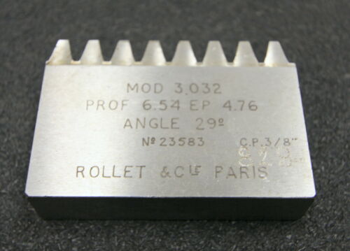 ROLLET PARIS Hobelkamm rack cutter m= 3,032 Angle 29°