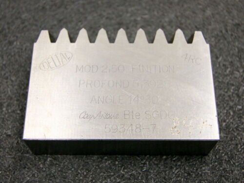 DELTAL Hobelkamm rack cutter m= 2,50 Angle 14°30 Z=9