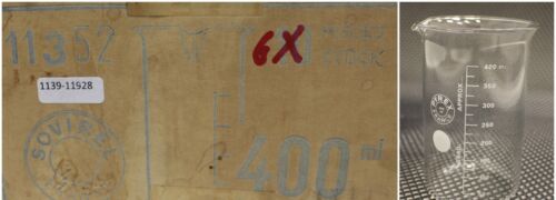SOVIREL PYREX Becherglas Messbecher 400ml - Id.Nr. 11352 - 6 Stück