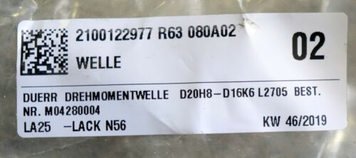 THK DÜRR Drehmomentwelle 20x2705mm LBF20+3105L + 1 Mutter M04280004 unbenutzt