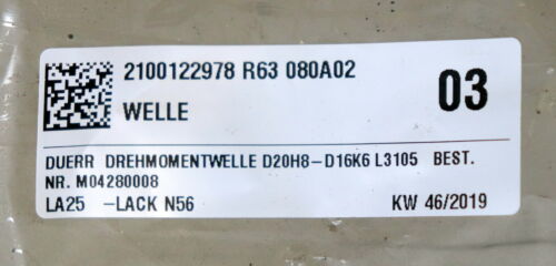 THK DÜRR Drehmomentwelle 20x3105mm LBF20+3105L mit 1 Mutter M04280008 unbenutzt