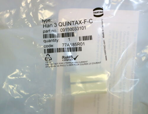HARTING Sockelgehäuse Set HAN-BRID QUINTAX 3A Part.No. 61835545002.00 mit Han 4