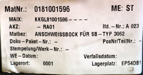 LISEGA Gabelkopf Anschweissbügel Typ 355959 BolzenØ 30mm Lagerabstand 20mm