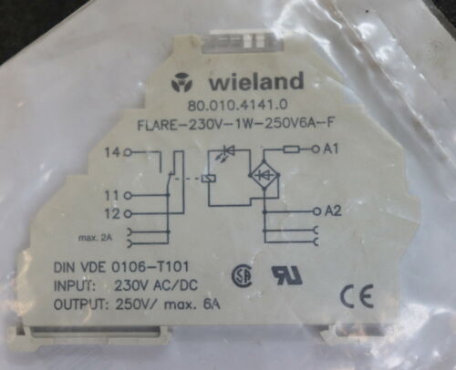 WIELAND Schnittstellen-Relaismodul 1-poliger Wechsler - B. 6.2mm 80.010.4141.0