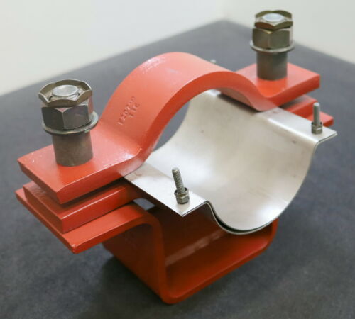 LISEGA massives Rohr-Führungslager Typ V2EFN für DN120 + Spannschelle unbenutzt