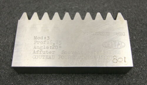 DELTAL Hobelkamm rack cutter m= 3 Angle 20° 95x20mm