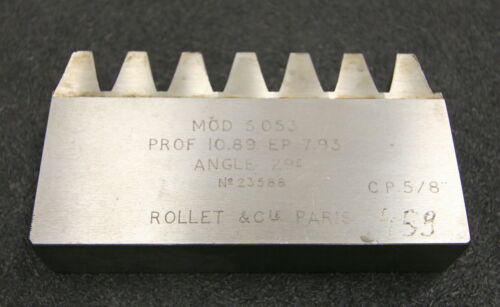 ROLLET PARIS Hobelkamm rack cutter m= 5,053 Angle 29°