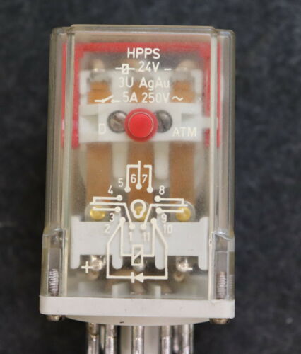 KUHNKE 4 Stück 24V Relais 3U AgAu 5A 250V + 4 Stück Sockel Elesta ZKR118