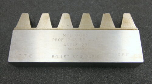 ROLLET PARIS Hobelkamm rack cutter m= 8,085 Angle 29°