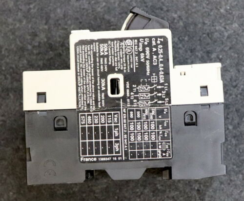 TELEMECANIQUE Motorschutzschalter GV2-M04 0,4-0,63A Ue=690V 50/60Hz Uimp=6kV