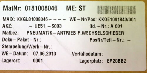 ACO Pneumatikantrieb f. Wechselschieber Typ 0502.20.85 + PARKER P2LBX512EENDDB57