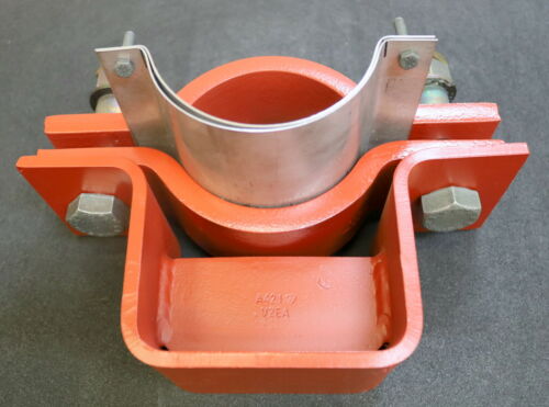 LISEGA massives Rohr-Führungslager Typ V2EFN für DN120 + Spannschelle unbenutzt