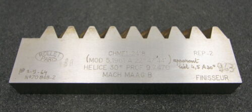 ROLLET PARIS Hobelkamm rack cutter m= 5,1961 Angle 30°