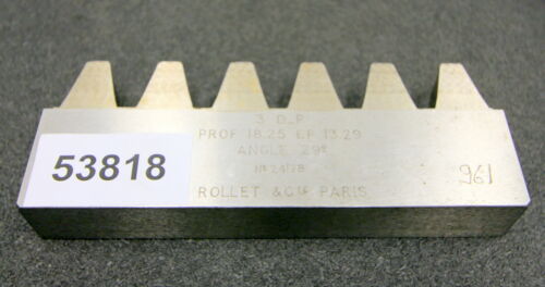 ROLLET PARIS Hobelkamm rack cutter DP3 Angle 29° Z=6