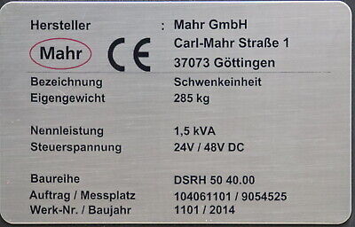 MAHR Dreh- und Schwenkeinheit ID 9754000 für MFK500 MFK600 DSRH 50 40.00 1,5kVA
