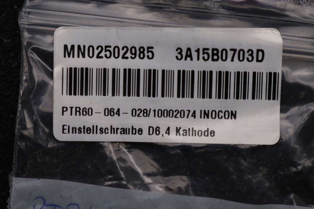 INOCON 2x Einstellschraube D6,4 Kathode PTW60-064-028/10002074 unbenutzt