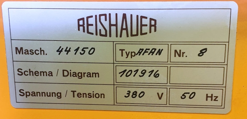 REISHAUER Filteranlage AFAN BJ: 1977 Kapazität:120l Druck:218bar Leistung:13kW