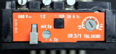 DDR EAW Überstromrelais für Schütz IR 3/1 10-16A TGL29381 gebraucht