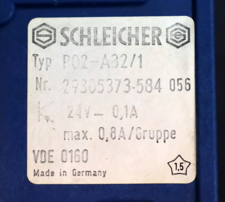 SCHLEICHER Promodul-P P02-A32/1 Nr. 29305373-584 U = 24VDC 0,1A - gebraucht