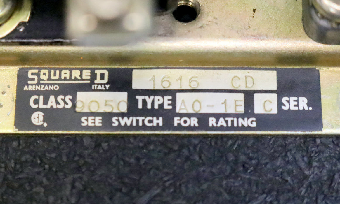 SQUARE D COMPANY Zeit-Relais Type A0-1E C 1616 CD Class 9050 110V 50Hz 120V 60Hz