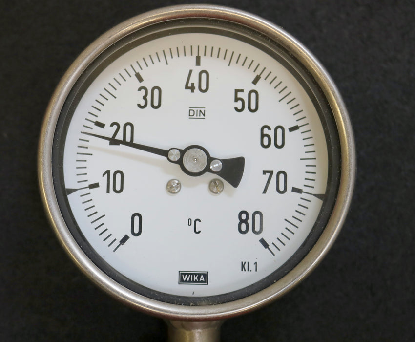 WIKA Bimetall-Thermometer R5502/2 0-80°C Ø 100mm mit Überwurfmutter G 1/2"