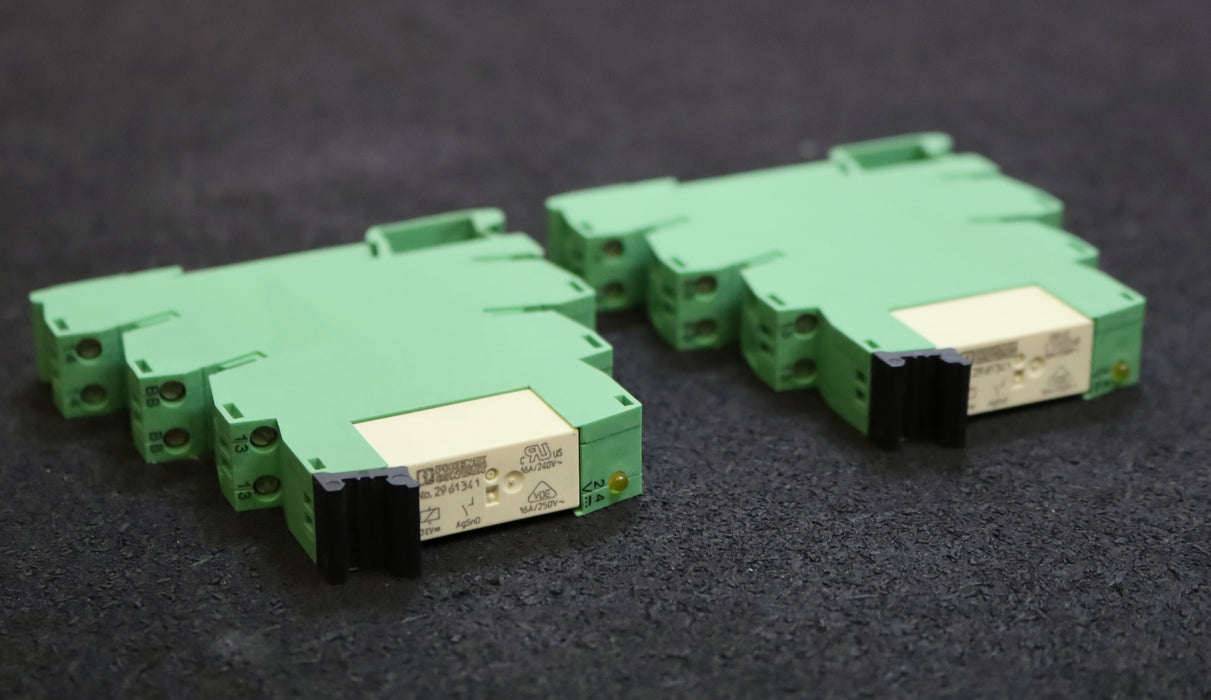 PHOENIX CONTACT 2x Sockel mit Relais Art.Nr. 2967837 PLC-BSC-24DC/1IC/ACT