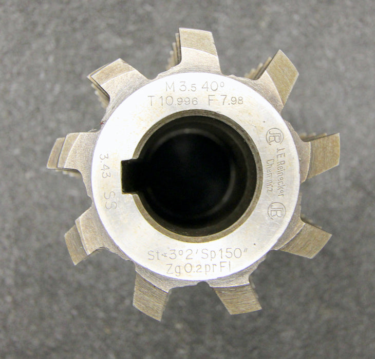 J.E. REINECKER Vollstahlwälzfräser gear hob m= 3,5mm 20° EGW Ø70x80xØ27mm F 7,98