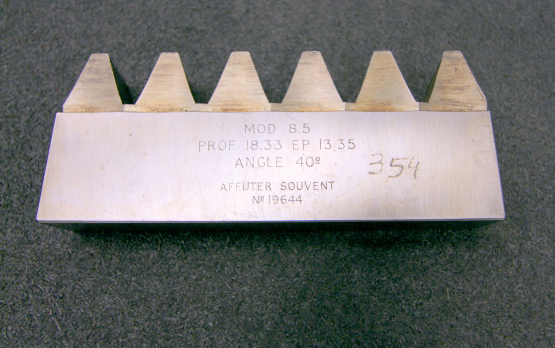 ROLLET PARIS Hobelkamm rack cutter m= 8,5 Angle 20°