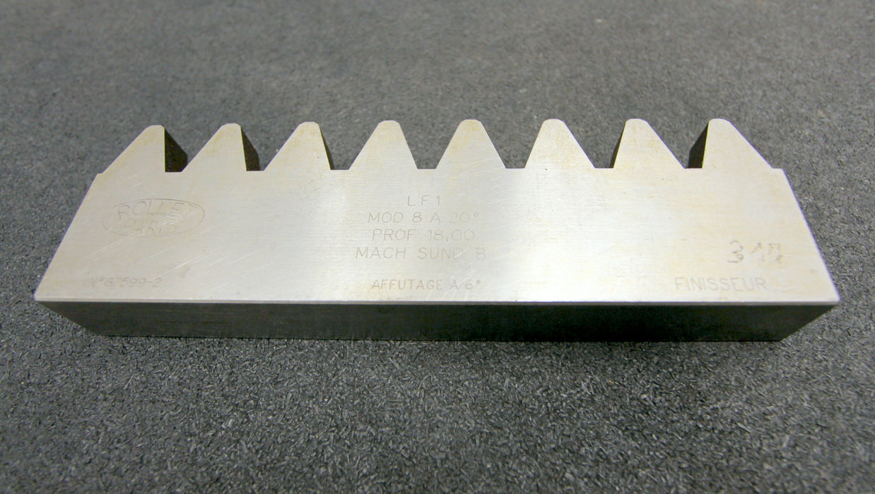 ROLLET PARIS Hobelkamm rack cutter m= 8 200x25mm