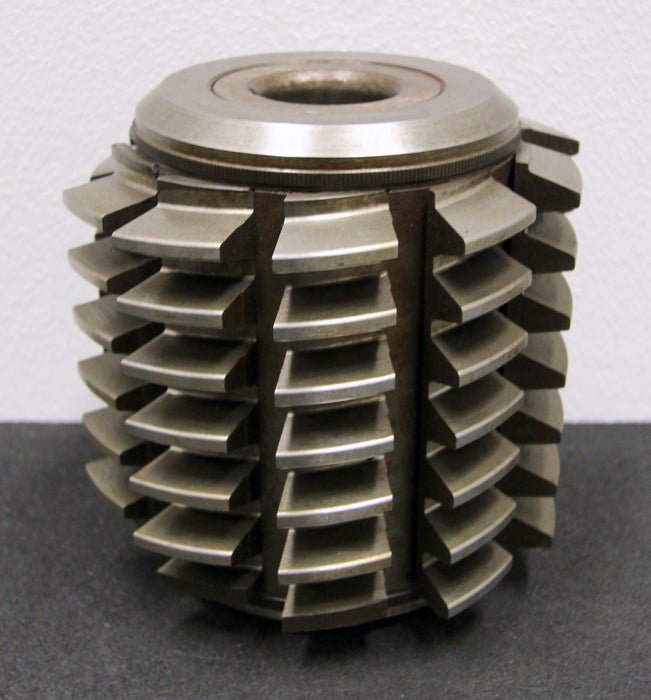 SAAZOR Stollenwälzfräser involute spline hob Fertigfräser m=4,9mm 15° 1gg. Re.